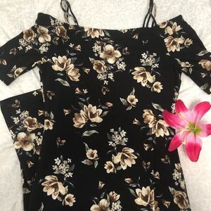 Off the shoulder body con dress